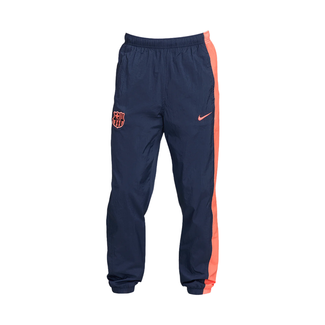 HQ9758-410 Nike FC Barcelona Third Total 90 Soccer Woven Track Pants Midnight Navy Bright Mango (HQ9758-410) (Non Marking Ver.)