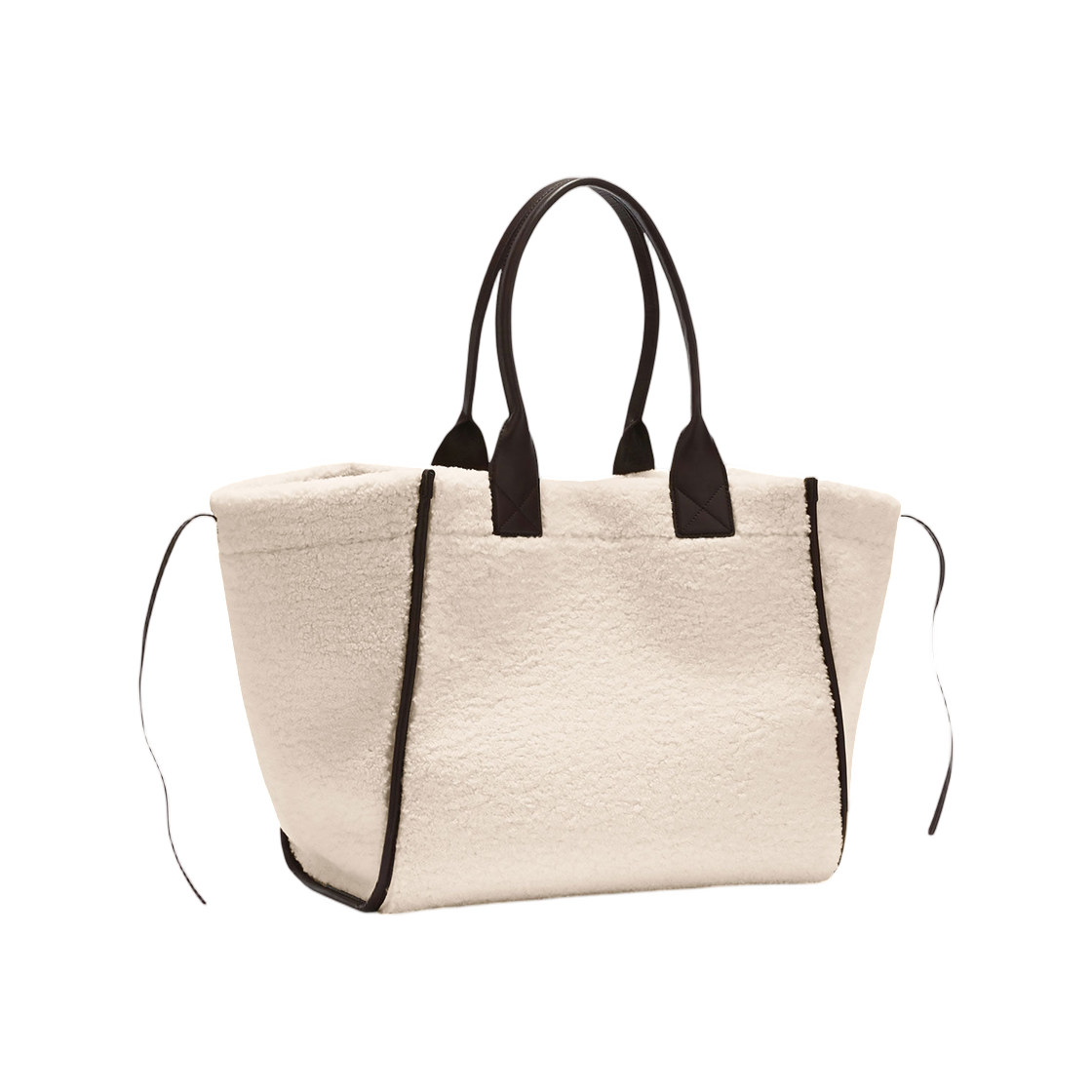 가니 셔링 XXL 토트 에그렛(Ganni Shearling XXL Tote Egret) - 2