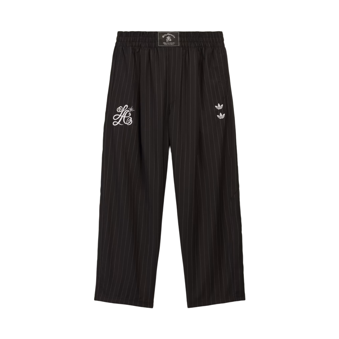 아디다스 x 윌리 차바리아 핀스트라이프 트랙 팬츠 블랙 화이트 - KR 사이즈(Adidas x Willy Chavarria Pinstripe Track Pants Black White - KR Sizing) - 1