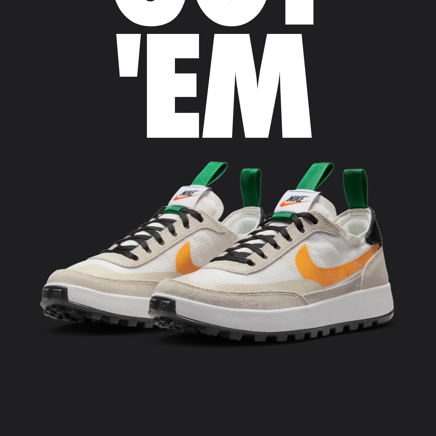 Nike x Tom Sachs General Purpose Shoe Pine Green University Gold 착용 스타일