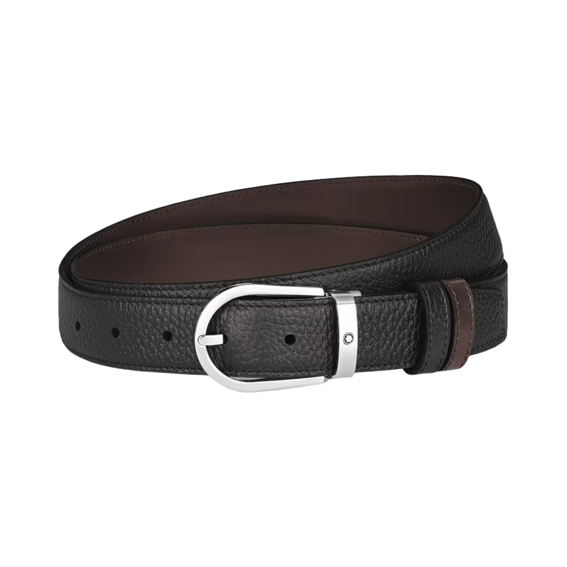 [25% 쿠폰] 몽블랑 그레인 리버서블 벨트 블랙 브라운 쇼핑백 포함([25% 쿠폰] Montblanc Grain Reversible Belt Black Brown With Shopping Bag) - 2