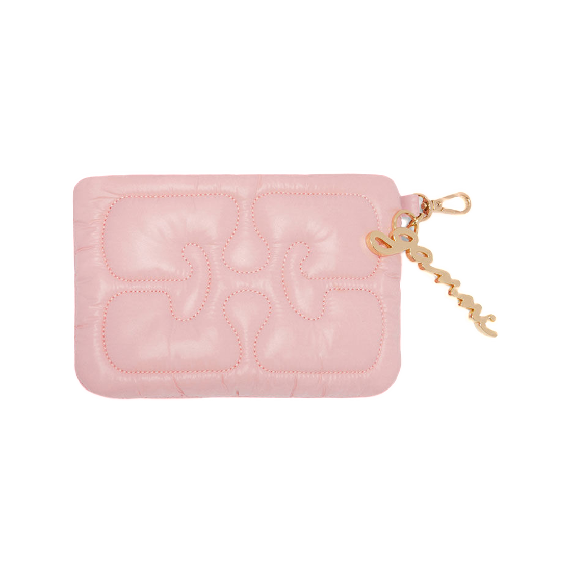 가니 퀼티드 리테크 파우치 초크 핑크(Ganni Quilted Retech Pouch Chalk Pink)