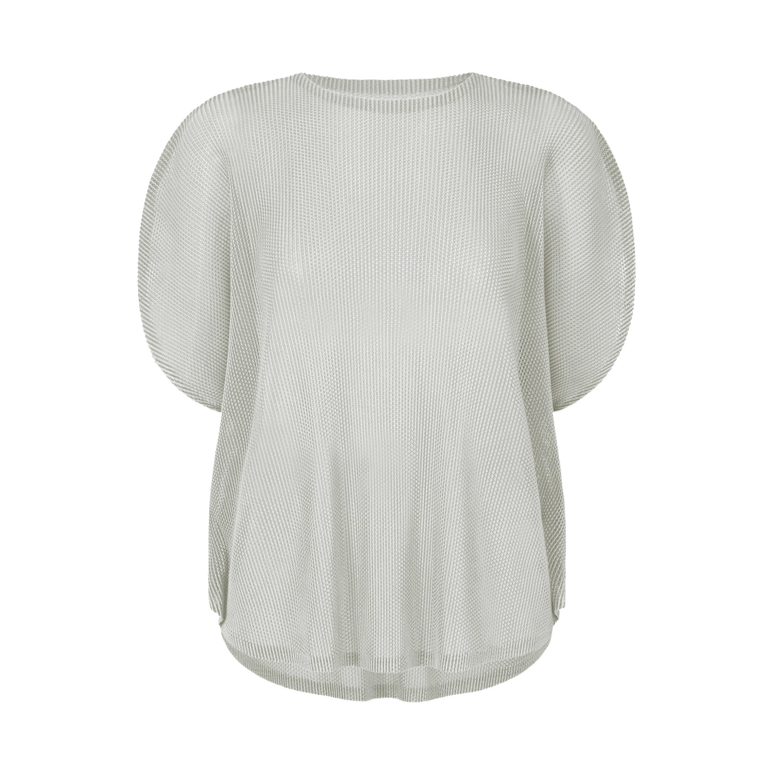 PP61-FK362-11 (W) Pleats Please Issey Miyake Tatami April Top Cool Gray