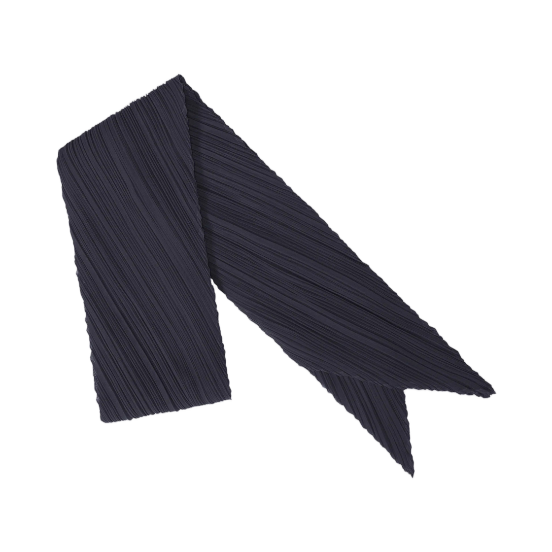 AD421-75 (W) Pleats Please Issey Miyake Colorful Scarf Navy