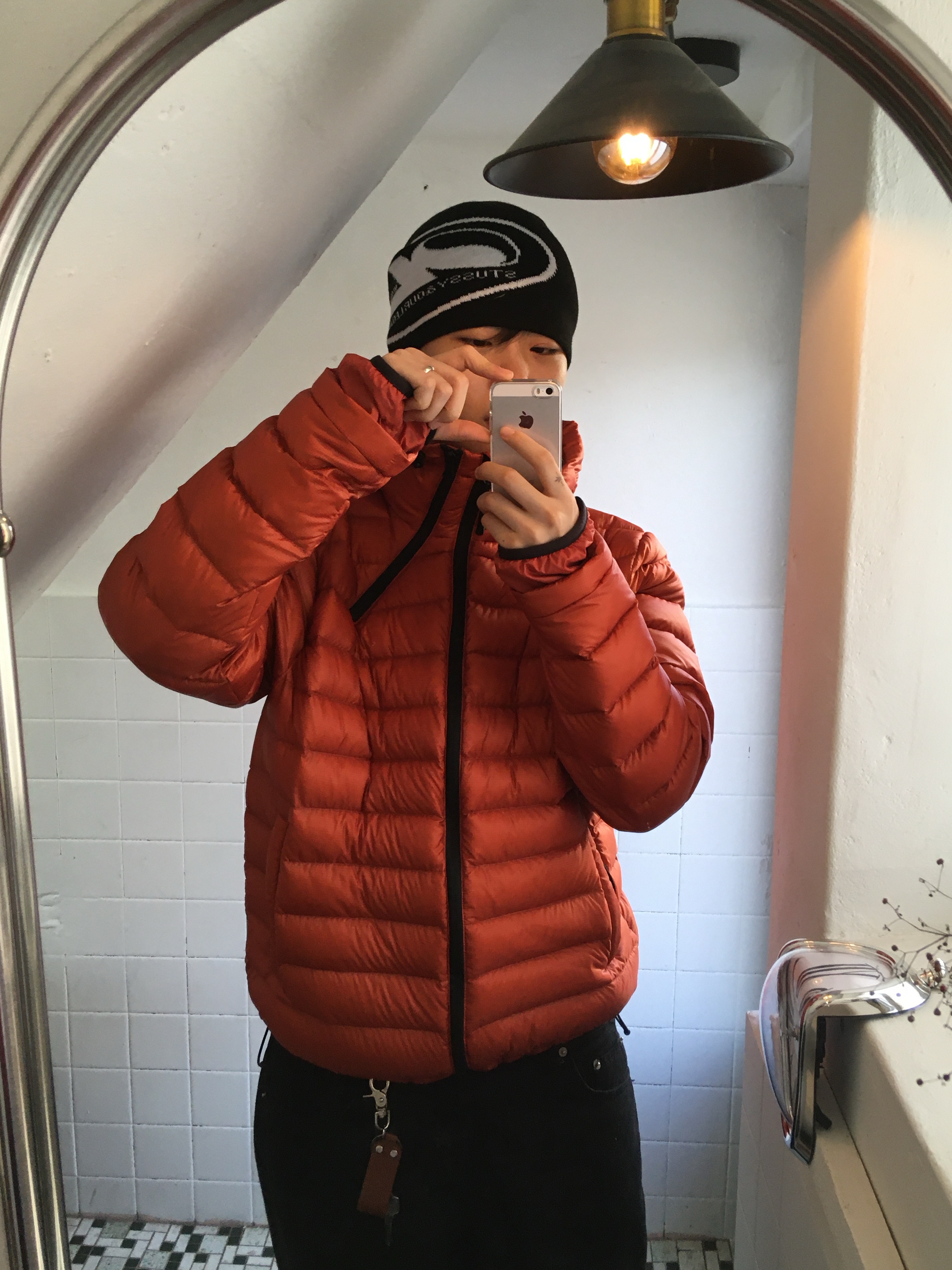 Stussy x Our Legacy Work Shop Oval Skullcap Black 착용 스타일 - 3