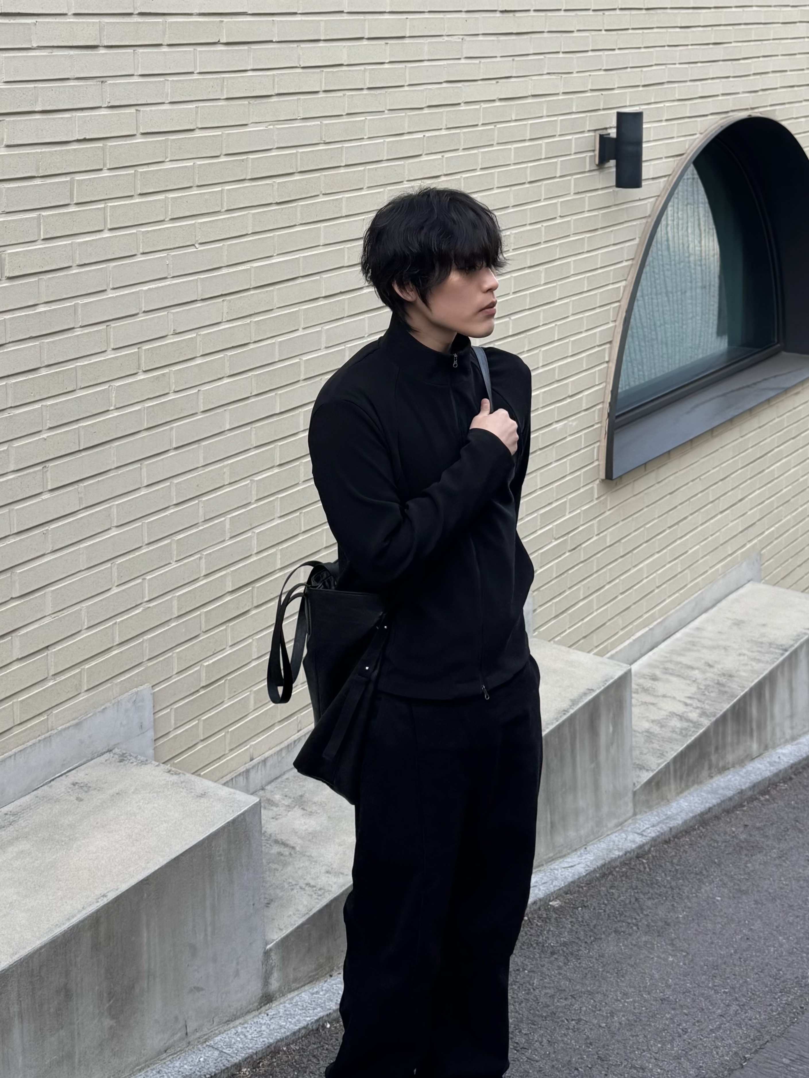 Xlim EP.9 03 Trousers Black, Converse x Shai 001 Charm Black 착용 스타일 - 9
