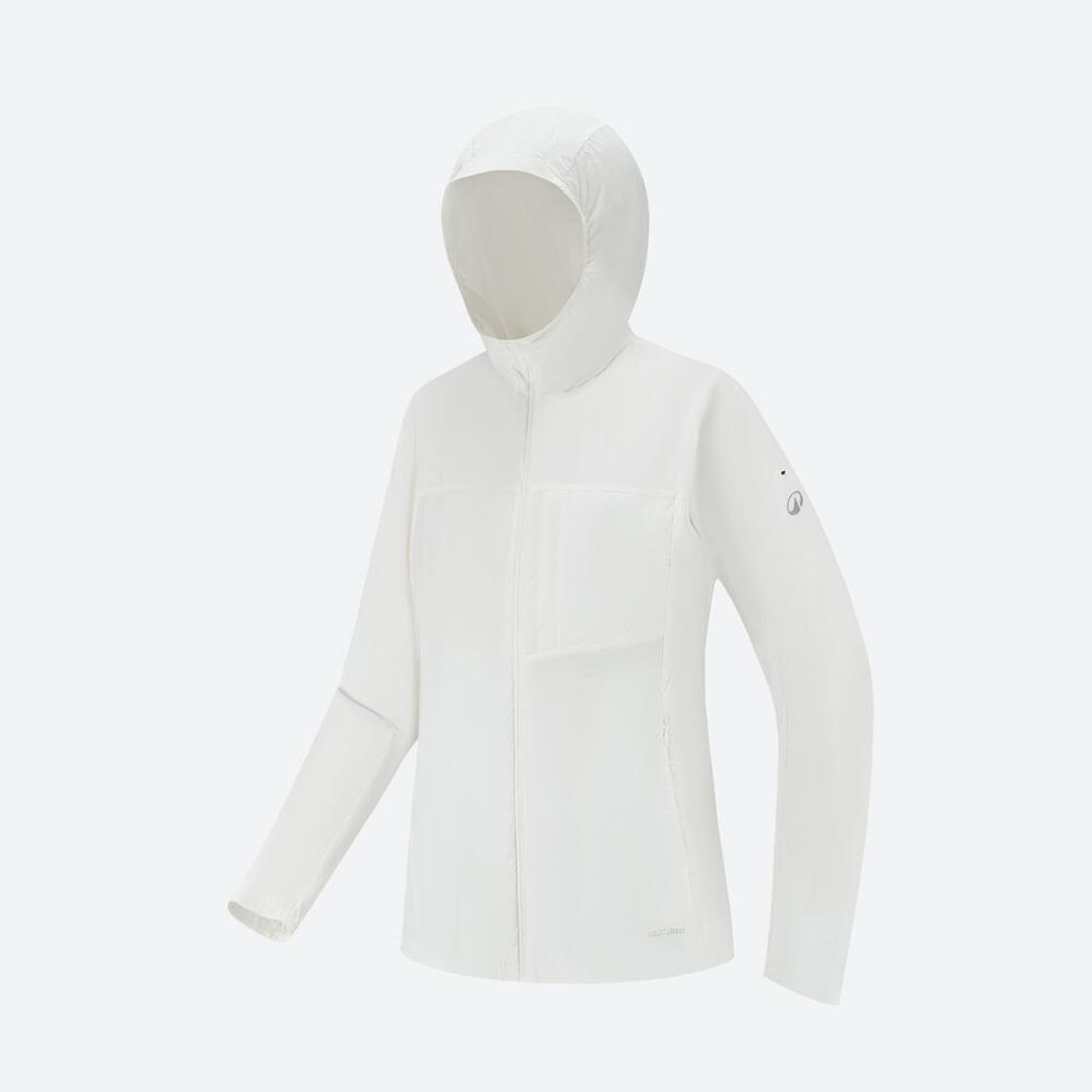 데카트론 여성 하이킹 윈드 자켓 슬림핏 헬륨 500 코튼 화이트(DECATHLON Women's Hiking Slim Fit Wind Jacket Helium 500 Cotton White) - 2