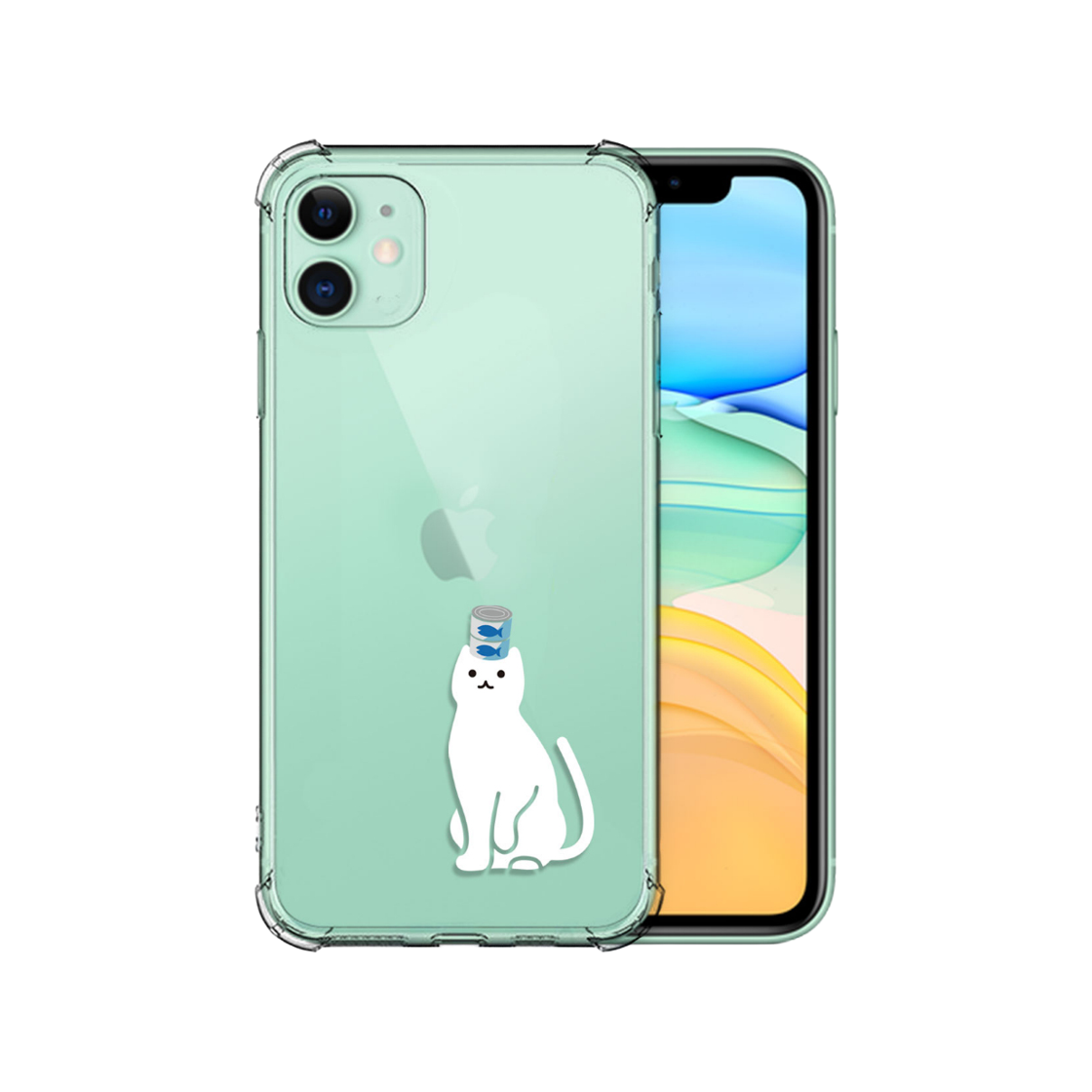 베베케이스 방탄 케이스 고양이 머리 위에 #04. 머리 위에 참치캔(bebecase Shockproof Case [On the Head] #04. Tuna Can on Top)