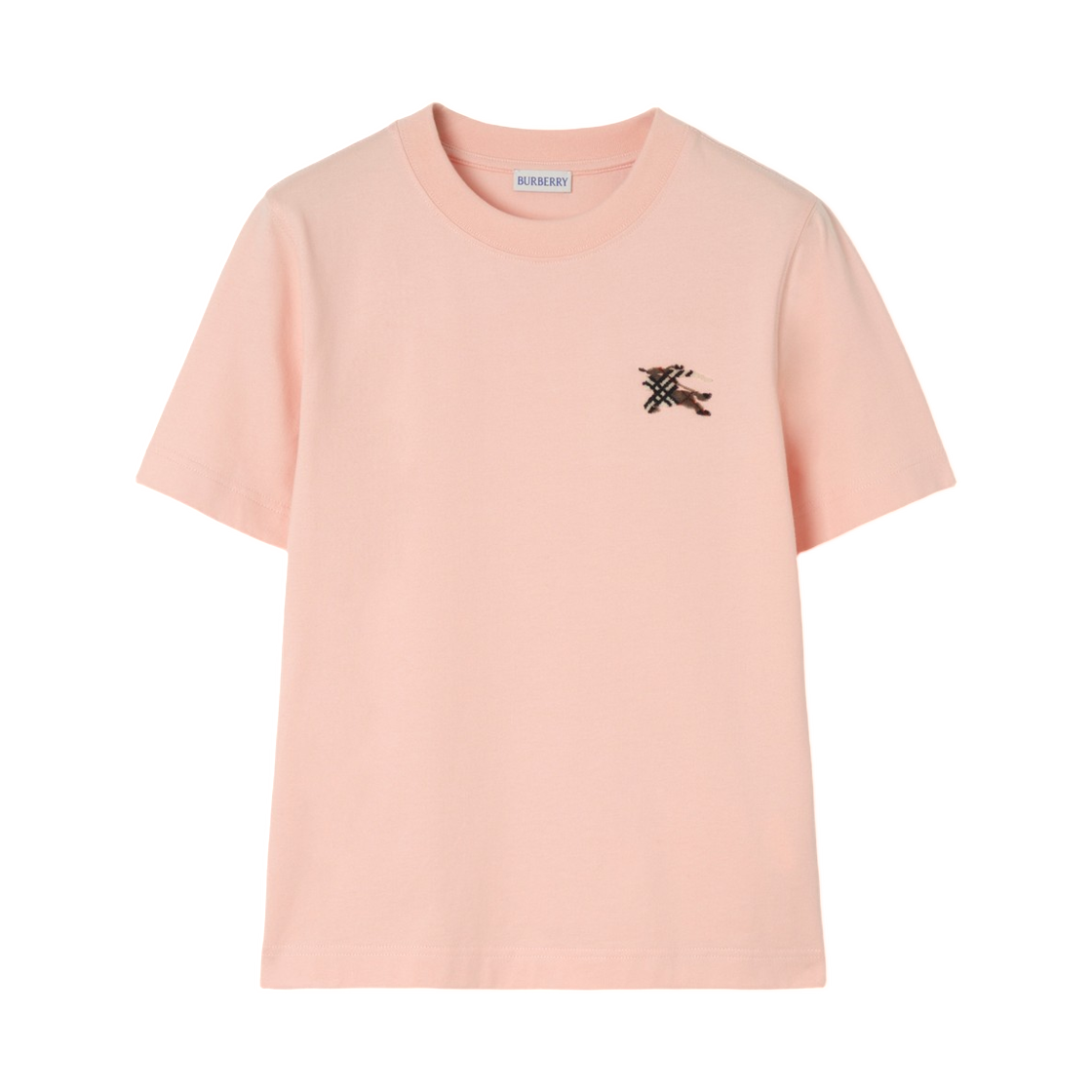 8127957 (W) Burberry EKD Check Cotton T-Shirt Compact Pink
