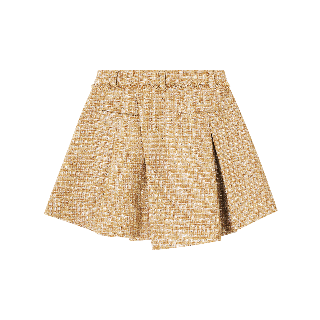 (W) 송지오 어시메트릭 트위드 세트 스커트 베이지((W) SONGZIO Asymmetric Tweed Set Skirt Beige) - 2