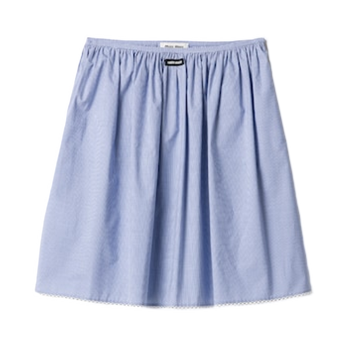 MG2425-187G-F0AZ1 (W) Miu Miu Gingham Check Skirt White Light Blue