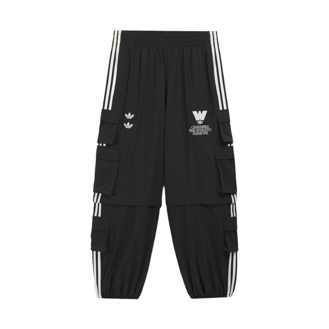 아디다스 x 윌리 차바리아 카고 지퍼 팬츠 블랙 - KR 사이즈(Adidas x Willy Chavarria Cargo Zipper Pants Black - KR Sizing)