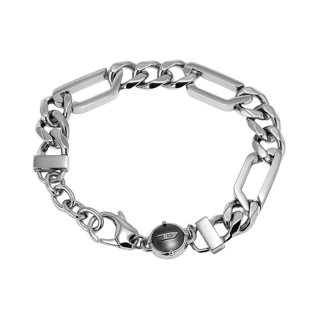 [17% 쿠폰] 디젤 DX1351040 D로고 체인 팔찌([17% 쿠폰] Diesel Dx1351040 Stainless Steel Chain Bracelet Silver) - 1