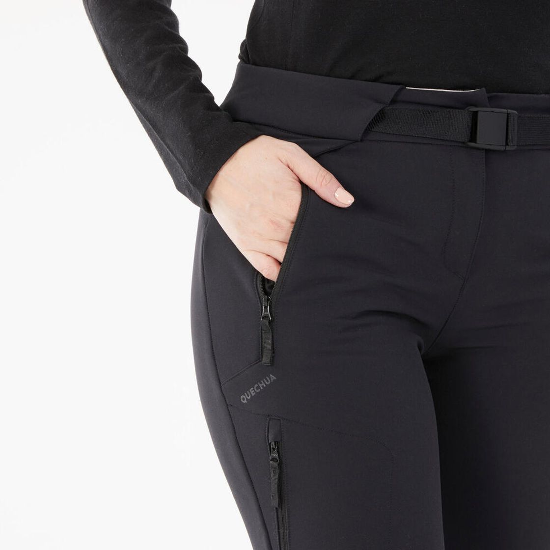데카트론 여성 등산 방한발수 바지 SH500 벤틸레이션 적용 블랙(DECATHLON Women's Warm Water-Repellent Hiking Trousers SH500 Ventilation Black) - 8