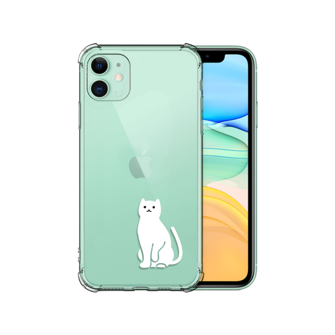 베베케이스 방탄 케이스 고양이 머리 위에 #01. 고양이 한마리(bebecase Shockproof Case [On the Head] #01. One Cat)