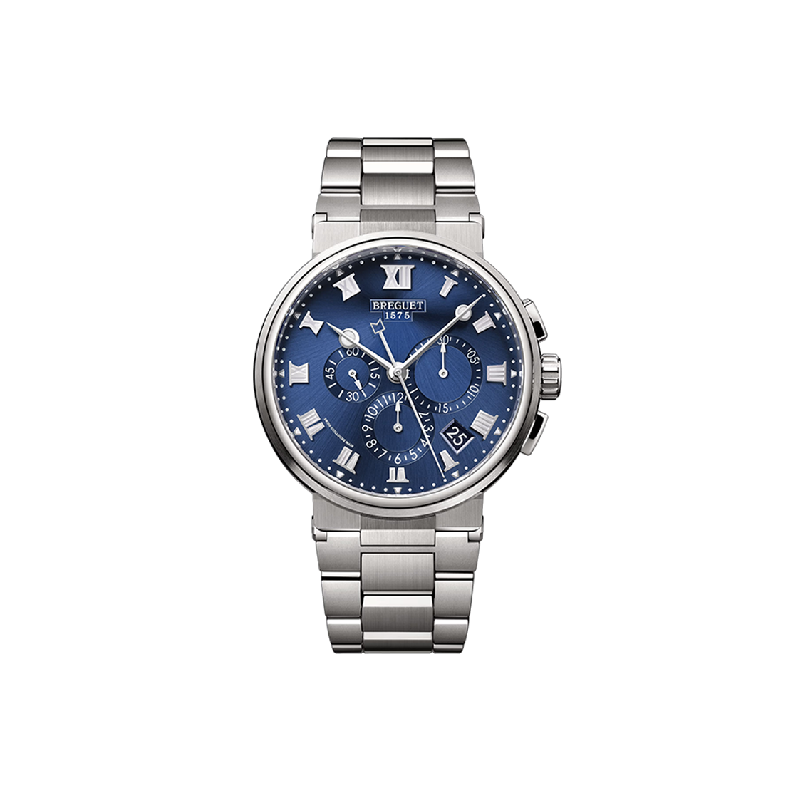 IT6J5CQGAR5A Breguet Marine Chronograph 5527TI Blue Roman No. 7739