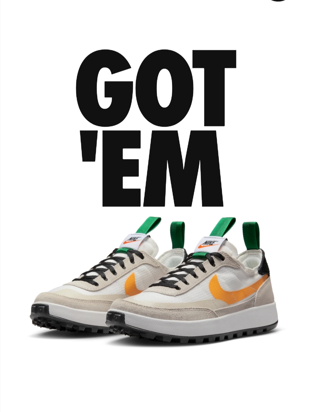 Nike x Tom Sachs General Purpose Shoe Pine Green University Gold 착용 스타일 - 1