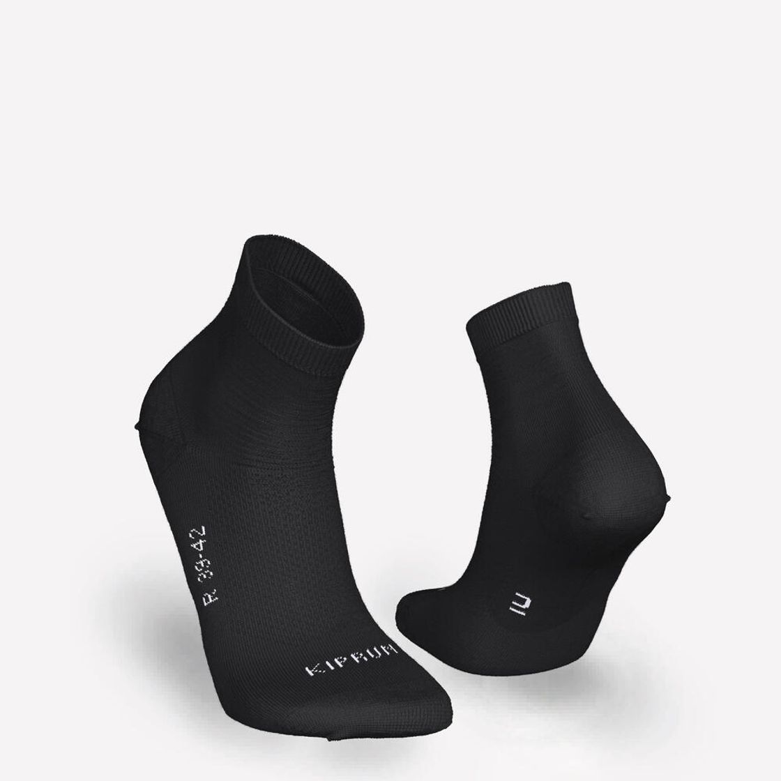 데카트론 러닝 중목 양말 2켤레 파인 런500 스모크 블랙(DECATHLON Running Mid-Cut Socks 2 Pairs Fine Run 500 Smoked Black) - 8