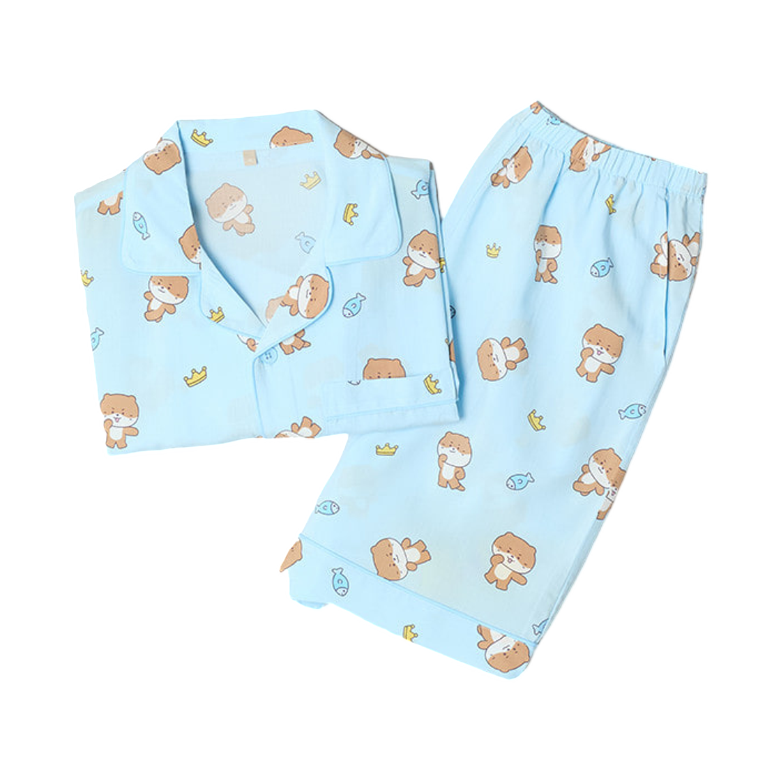 스파오 x 미니틴 숏슬리브 파자마 M/Brown(Spao x Miniteen Short Sleeve Pajama M/Brown) - 1