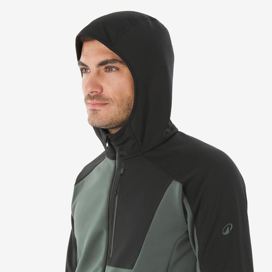 데카트론 남성 등산 플리스 재킷 스트레치 MH500 스모크 그린(DECATHLON Men’s Mountain Hiking Stretch Fleece Jacket MH500 Smoke Green) - 8