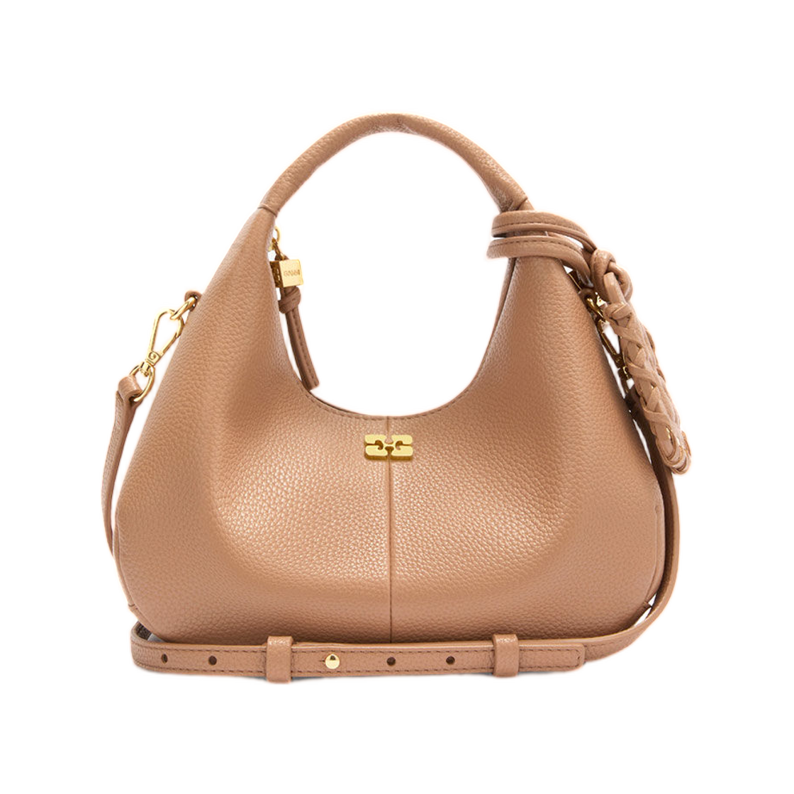 가니 미니 호보백 브라운 토니 버치(Ganni Mini Hobo Bag Brown Tawny Birch)