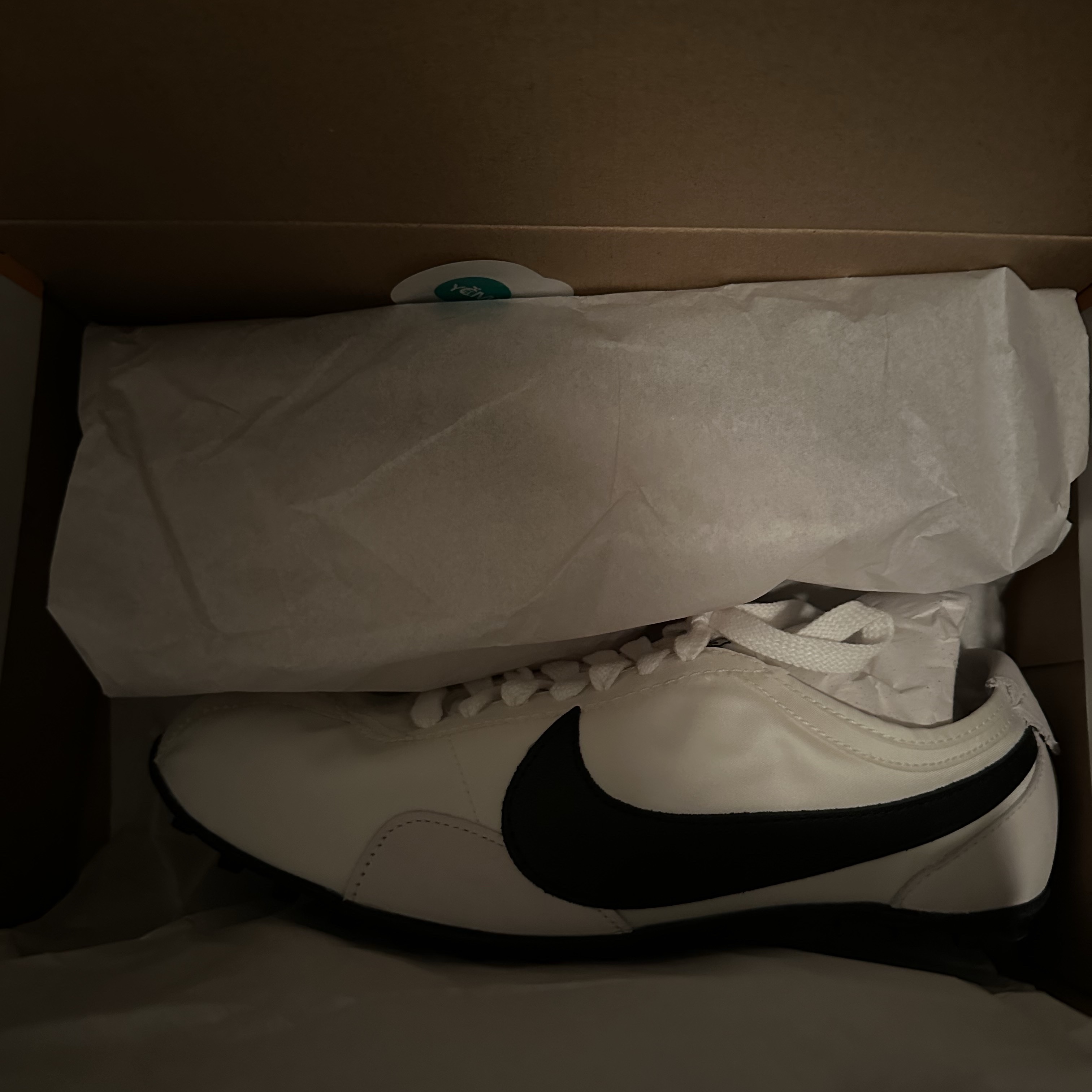 (W) Nike Moon Shoe Soft Pearl and Black 착용 스타일