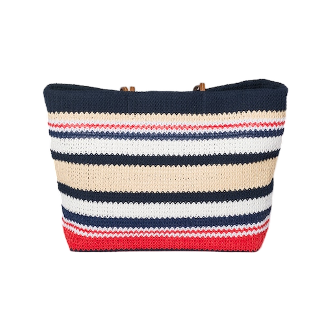 미우 미우 라피아 이펙트 우븐 토트백 블루 레드 내츄럴(Miu Miu Raffia Effect Woven Tote Bag Blue Red Natural) - 3