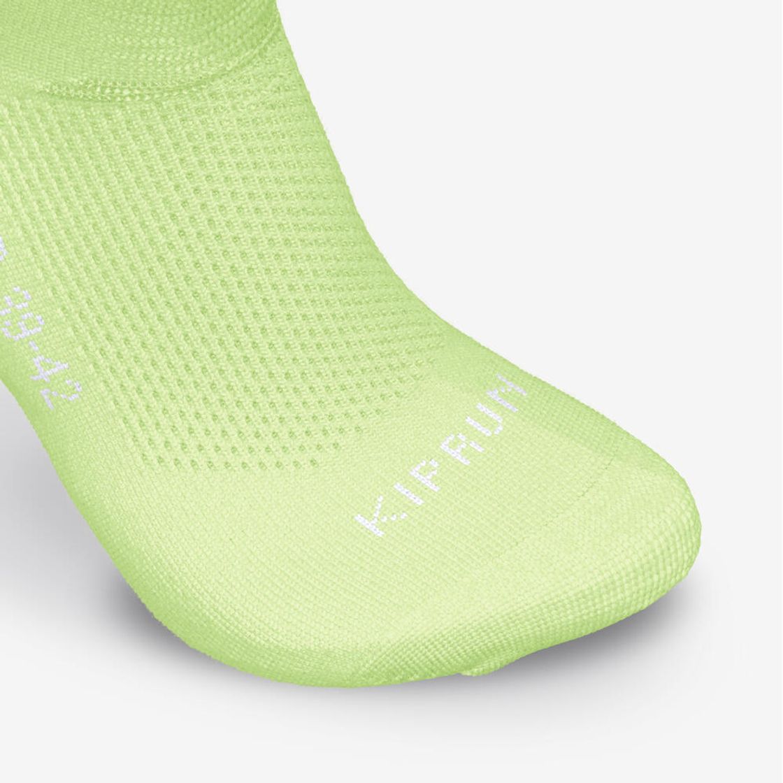 데카트론 러닝 중목 양말 2켤레 파인 런500 레모네이드 옐로우(DECATHLON Running Mid-Cut Socks 2 Pairs Fine Run 500 Lemonade Yellow) - 5