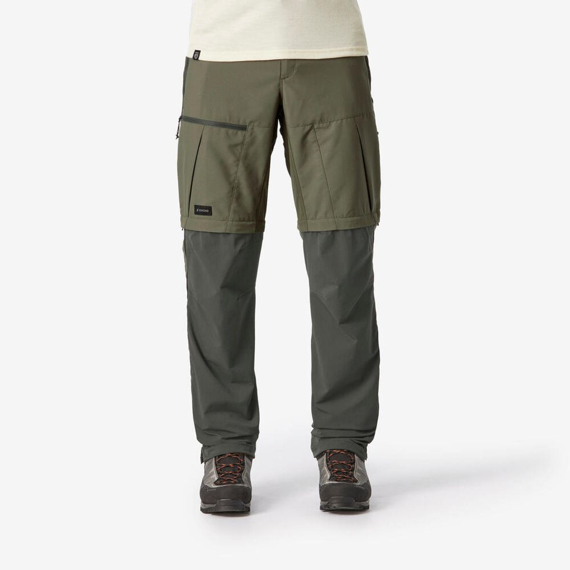 데카트론 남성 백패킹 투인원 집오프 바지 MT500 브론즈 카키 그린(DECATHLON Men's Backpacking 2-in-1 Zip-Off Trousers MT500 Bronze Khaki Green) - 8