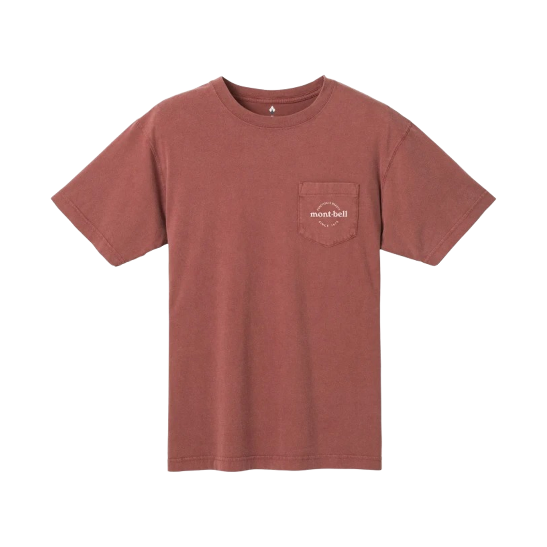 2104796 Montbell Washed Out Cotton T-Shirt Wine Red