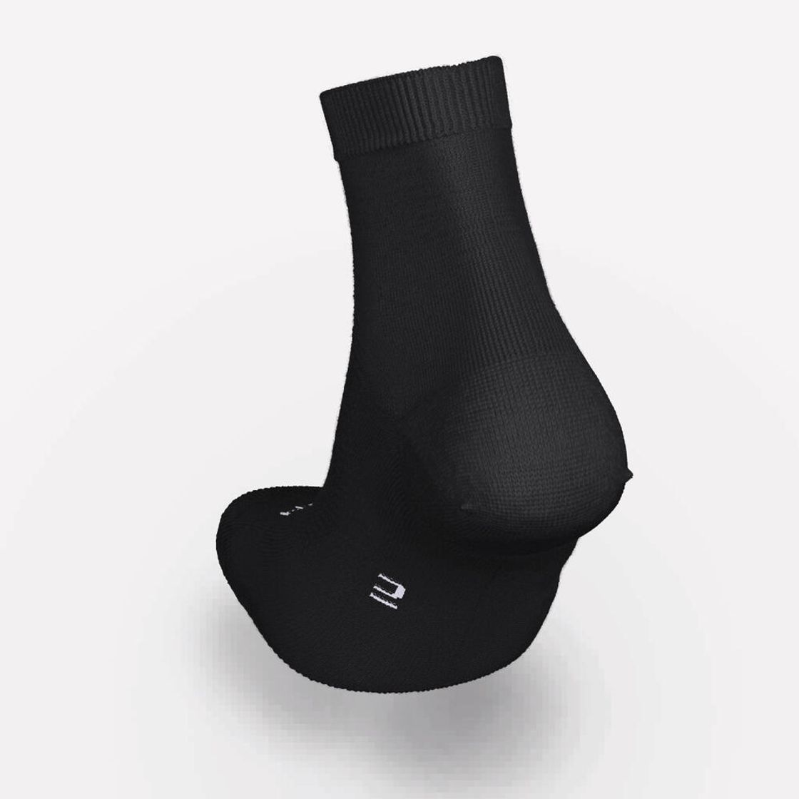 데카트론 러닝 중목 양말 2켤레 파인 런500 스모크 블랙(DECATHLON Running Mid-Cut Socks 2 Pairs Fine Run 500 Smoked Black) - 5