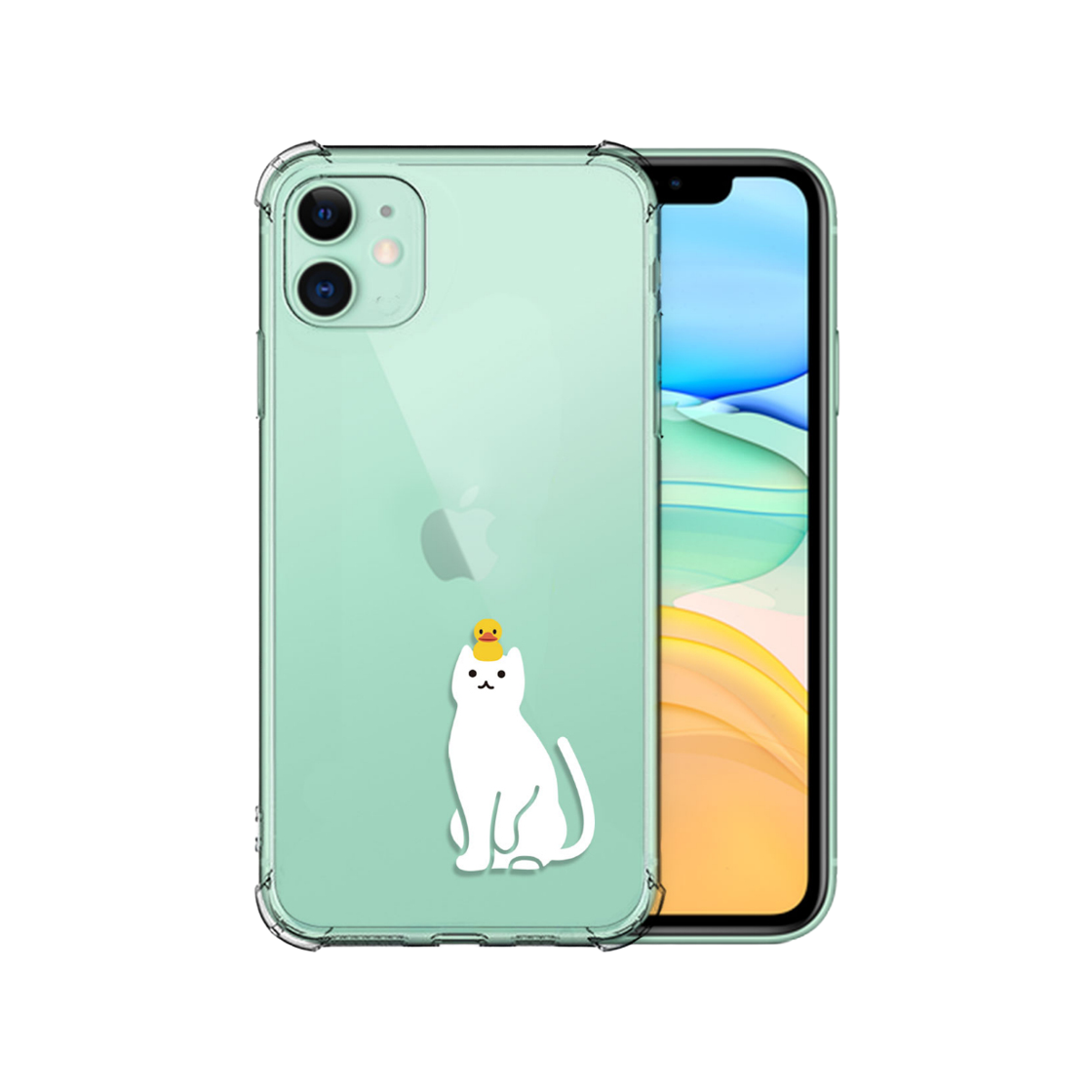 베베케이스 방탄 케이스 고양이 머리 위에 #05. 머리 위에 오리(bebecase Shockproof Case [On the Head] #05. Duck on Top) - 1