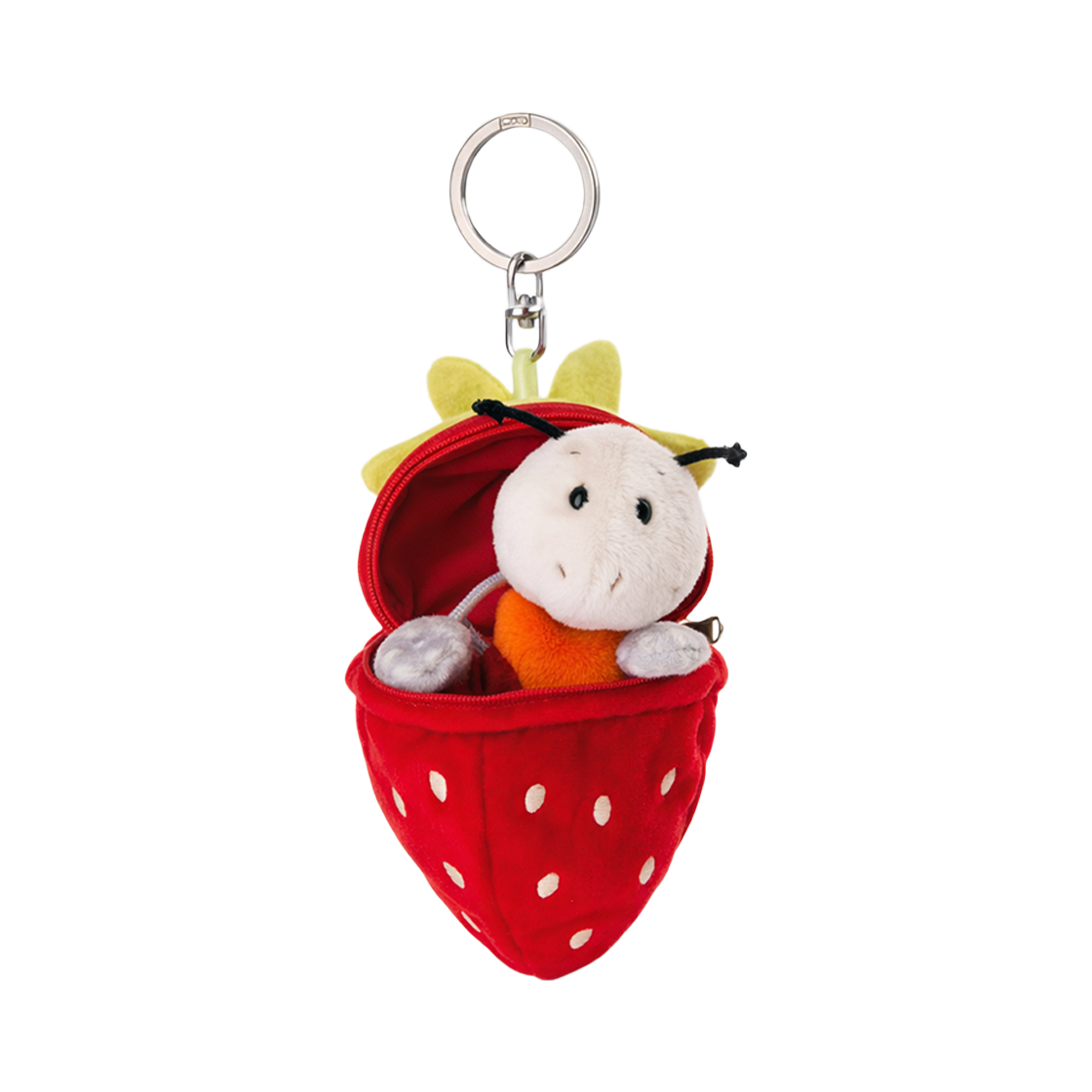 니키 앤트 엔지&딸기 키링 13cm([KREAM 단독] NICI Soft toy ant Enzi 13cm with key chain in strawberry GREEN) - 1