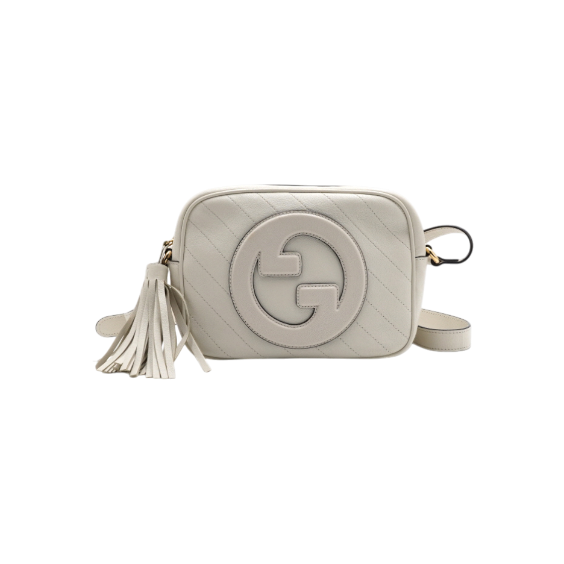 ITO68EVRPDF9 Gucci 742360 Ivory Leather Blondie Round Interlocking G Crossbody Bag