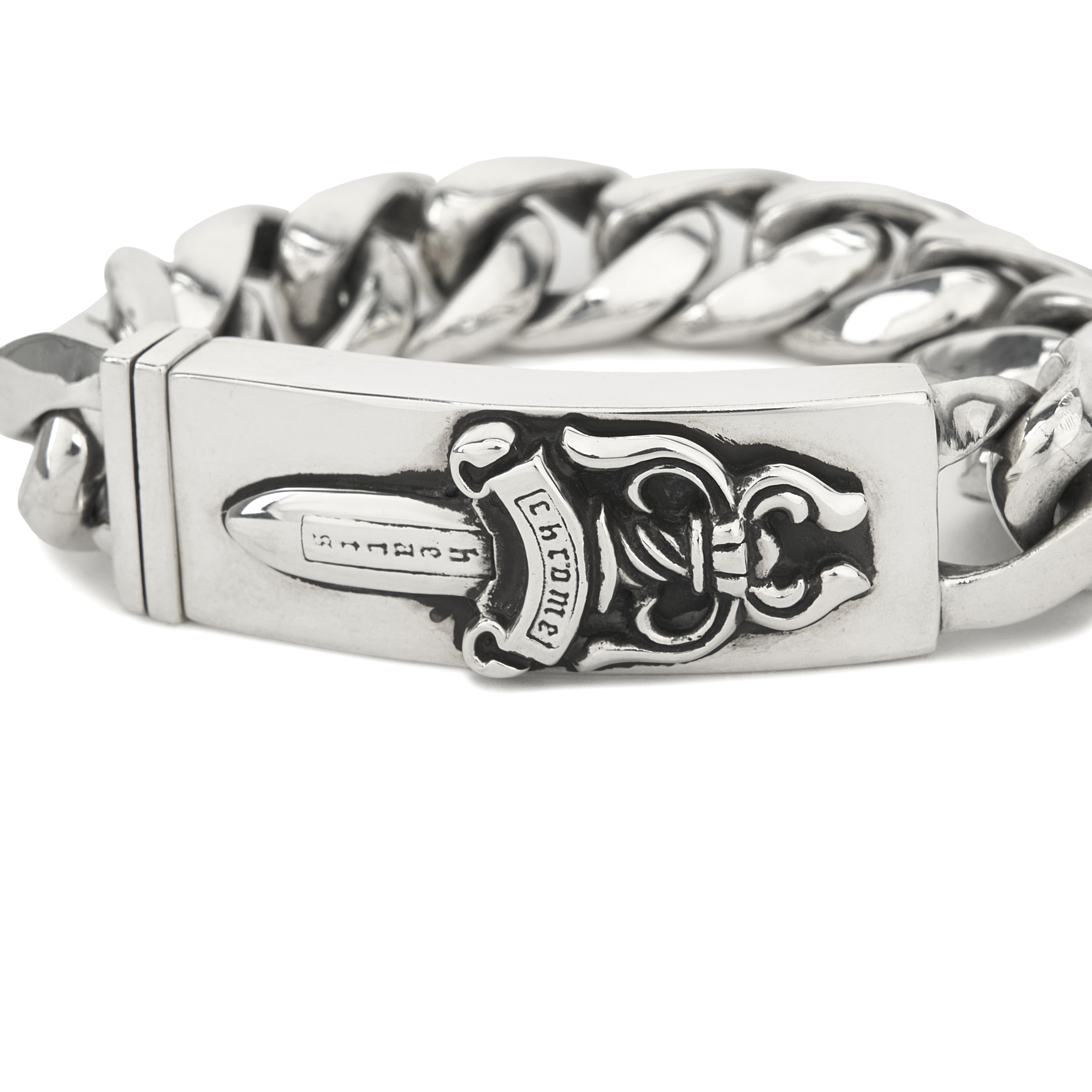 크롬하츠 ID 대거 클래식 링크 브레이슬릿 실버(Chrome Hearts ID Dagger Classic Link Bracelet Silver) - 3