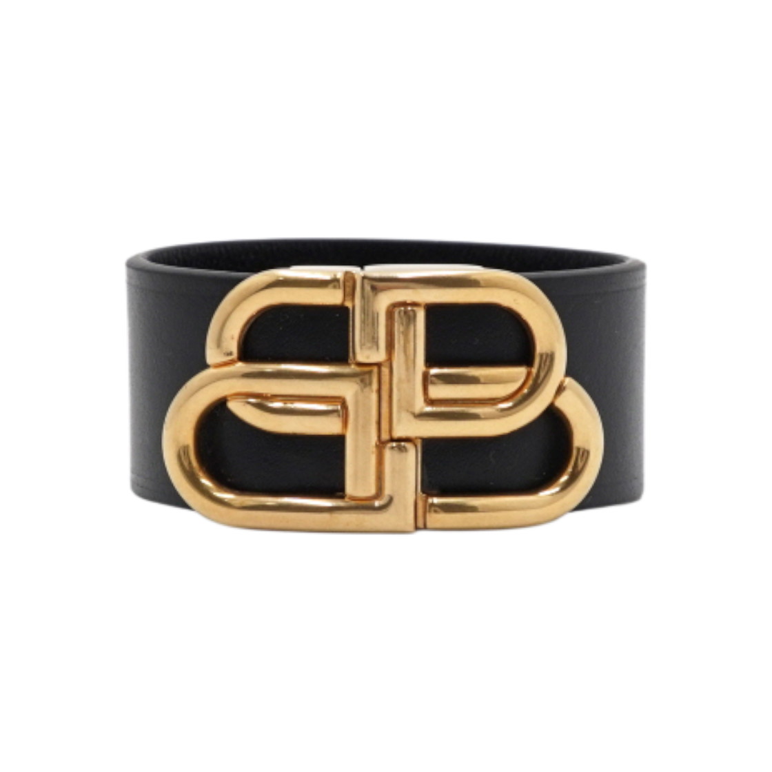발렌시아가 5961751 블랙 BB 로고 브레이슬릿 가죽스트랩 여성 팔찌aa62746(Balenciaga Black BB Logo Leather Strap Bracelet) - 1