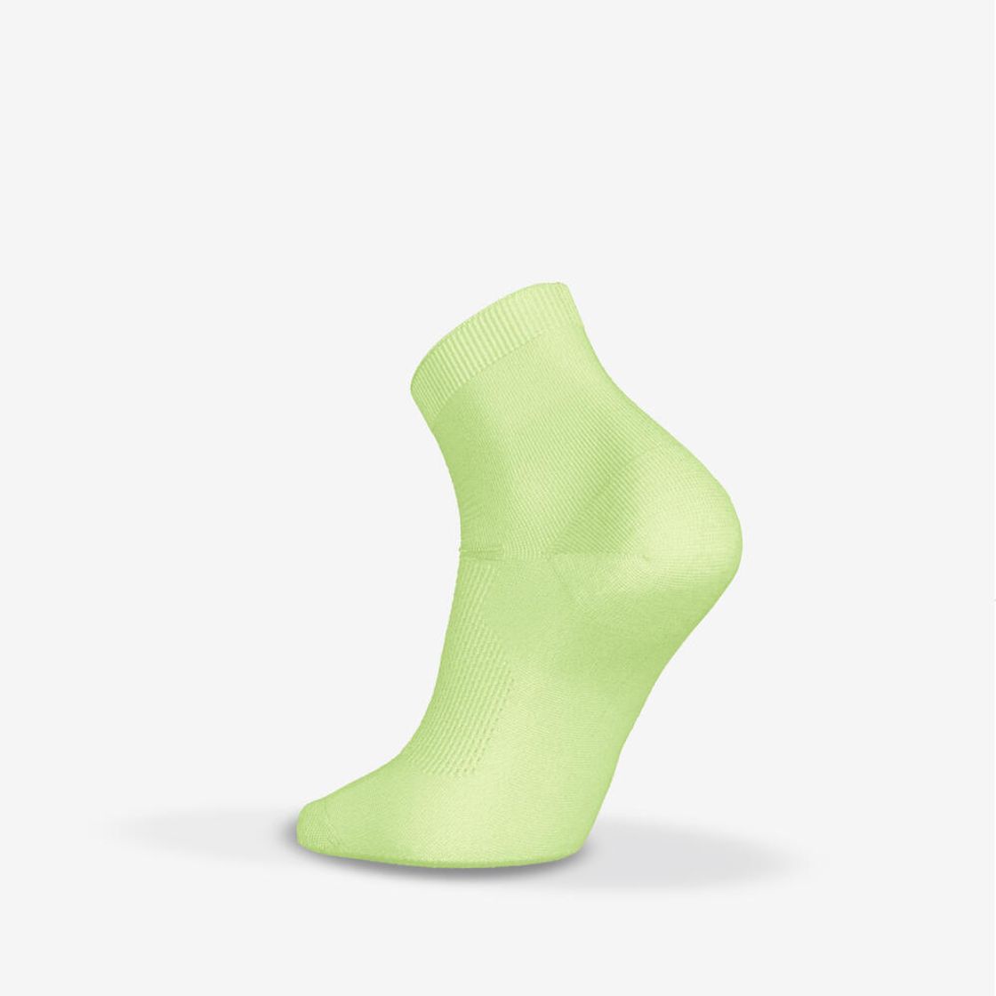 데카트론 러닝 중목 양말 2켤레 파인 런500 레모네이드 옐로우(DECATHLON Running Mid-Cut Socks 2 Pairs Fine Run 500 Lemonade Yellow) - 2