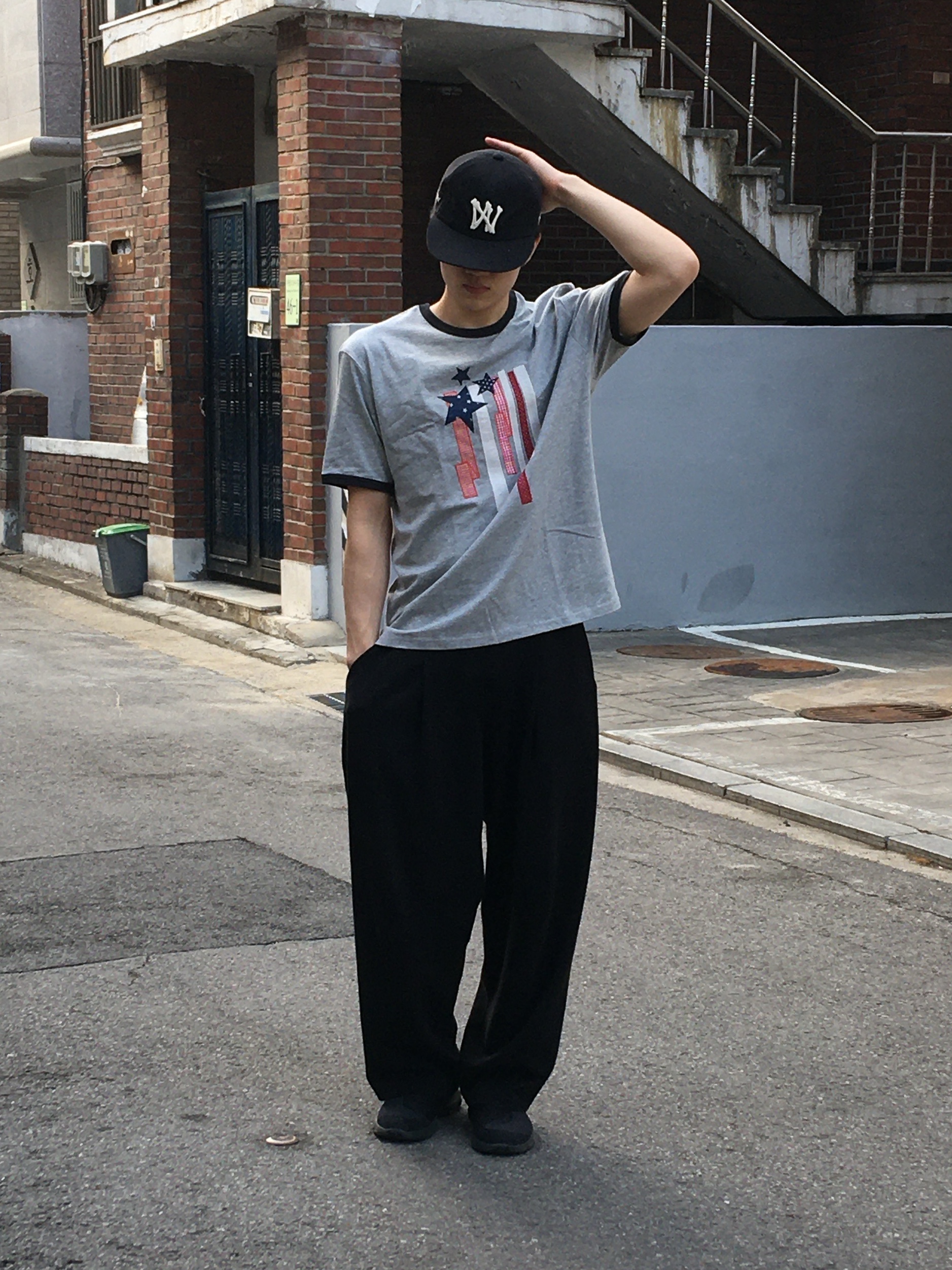 Aoiro 6-Panel Bone A/N Cap Black, Salomon RX Snug Black Magnet 착용 스타일 - 2