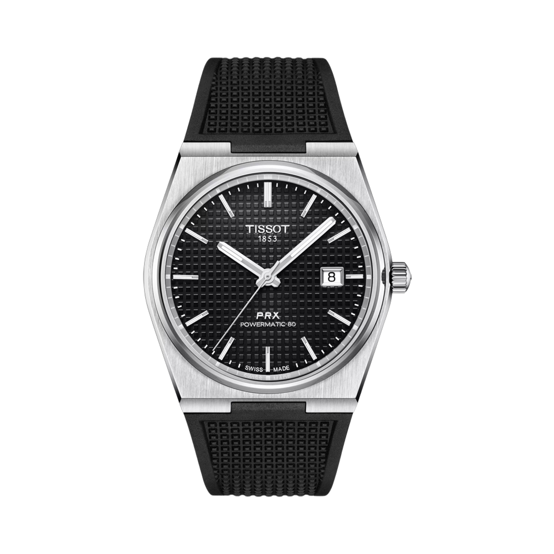 T137.407.17.051.00 [15% 쿠폰] Tissot PRX Powermatic 80 40mm Rubber Black