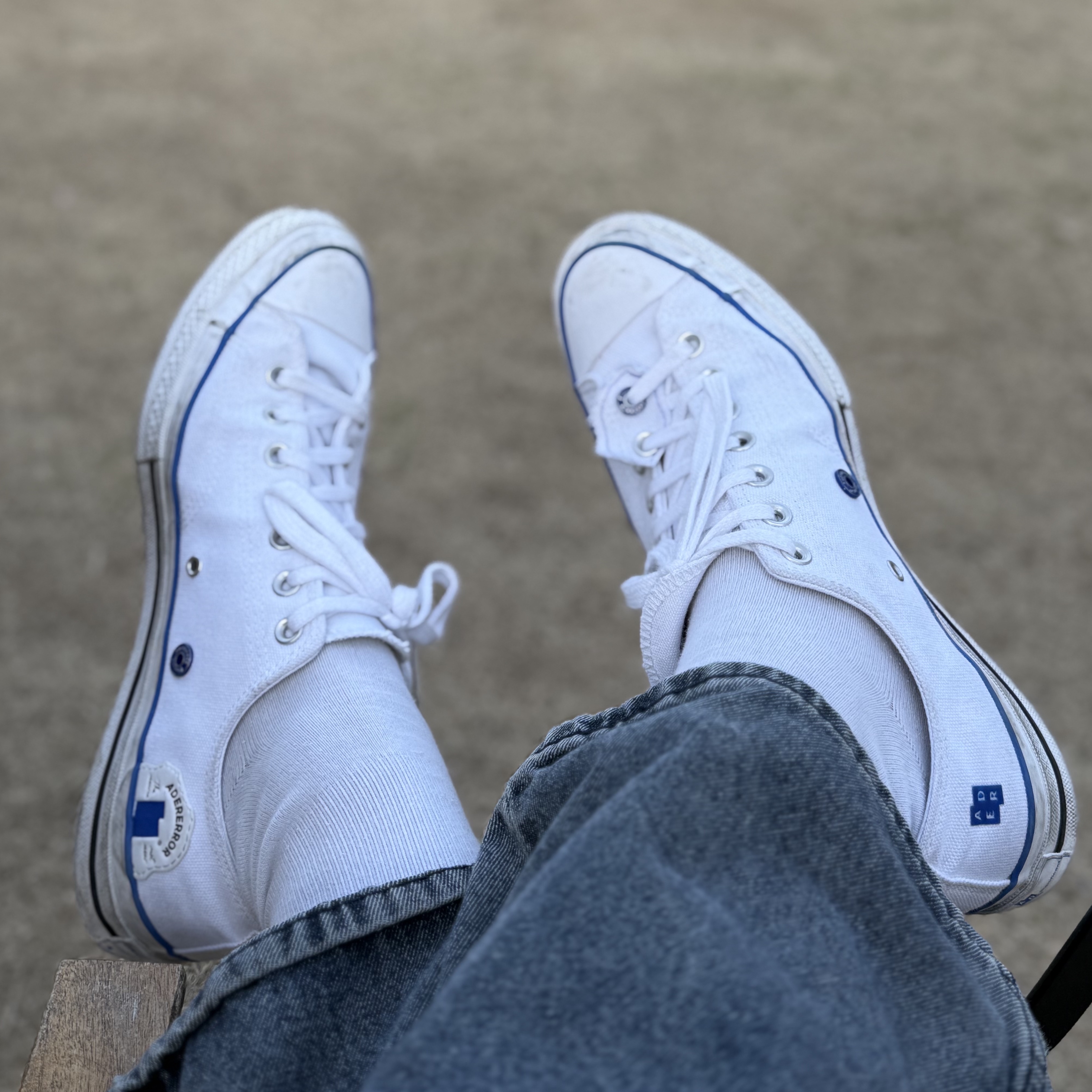 Converse x Ader Error Sig; Chuck 70 Low White Blue 착용 스타일