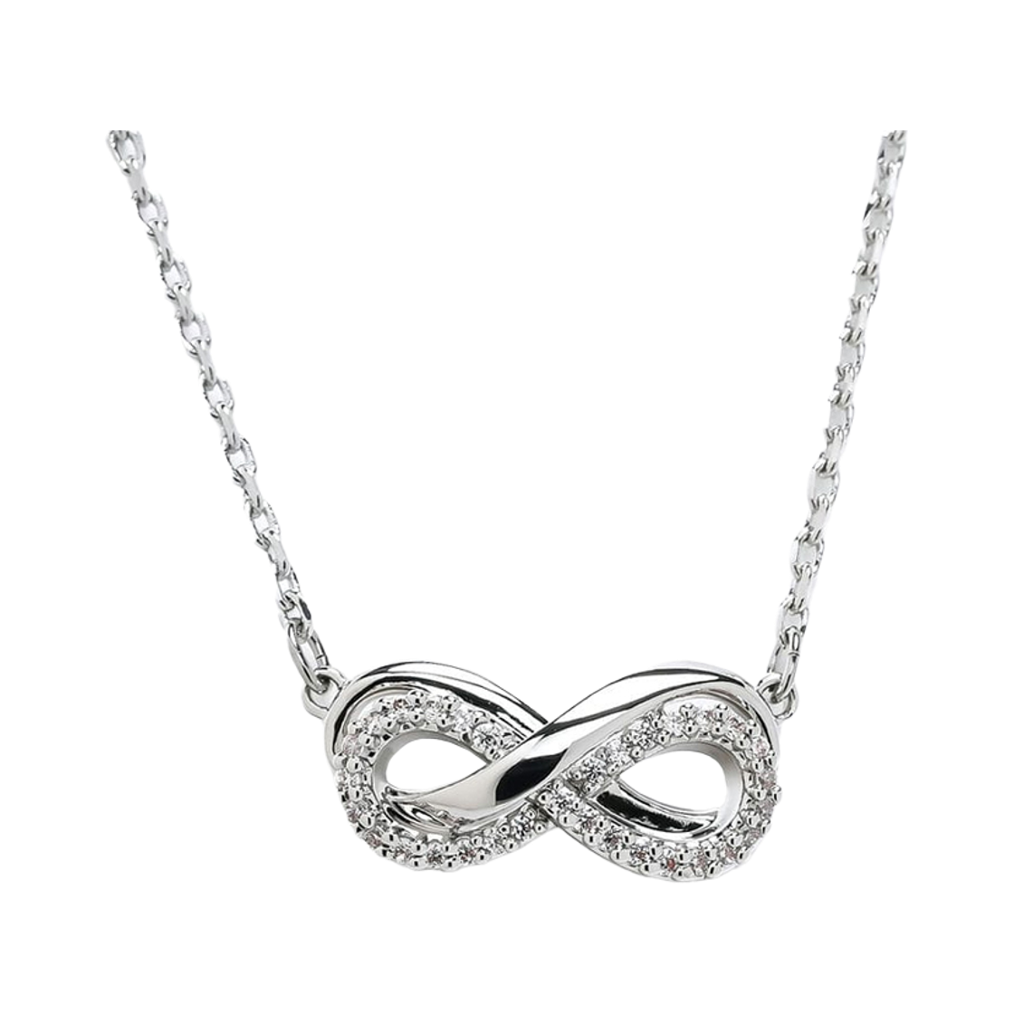 [17% 쿠폰] 스와로브스키 하이퍼볼라 네클리스 화이트 로듐 플래팅 (쇼핑백 포함)([17% 쿠폰] Swarovski Hyperbola Necklace White Rhodium Plated)