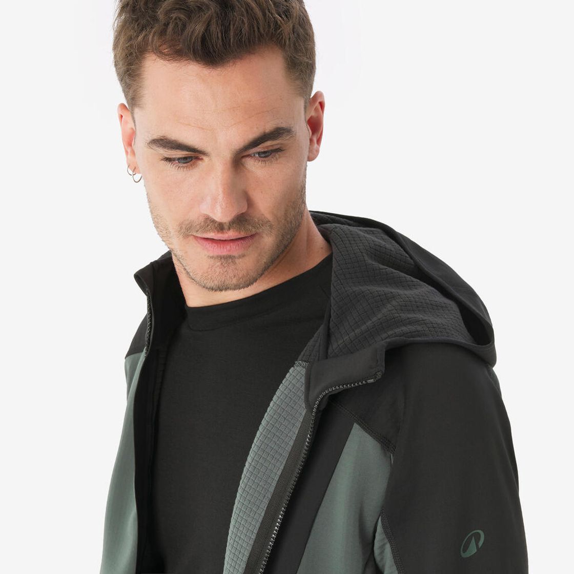 데카트론 남성 등산 플리스 재킷 스트레치 MH500 스모크 그린(DECATHLON Men’s Mountain Hiking Stretch Fleece Jacket MH500 Smoke Green) - 6