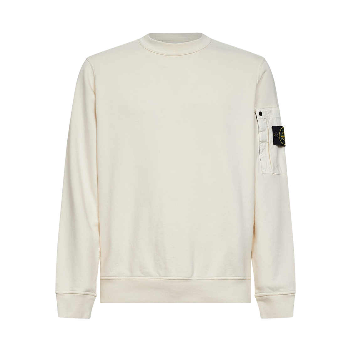 L1S1561000-19S0410-V0093 Stone Island 6100019 Cotton Fleece Crewneck Sweatshirt Ivory - 26SS
