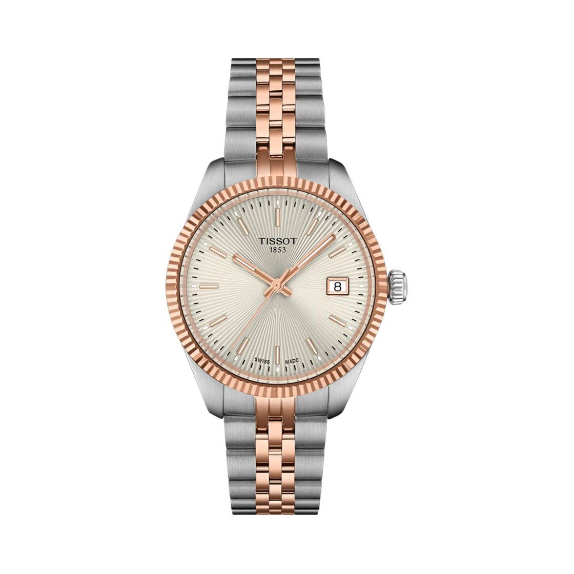 T156.210.22.031.01 [25% 쿠폰] Tissot Ballade Quartz 34mm Stainless Steel Silver Rose Gold