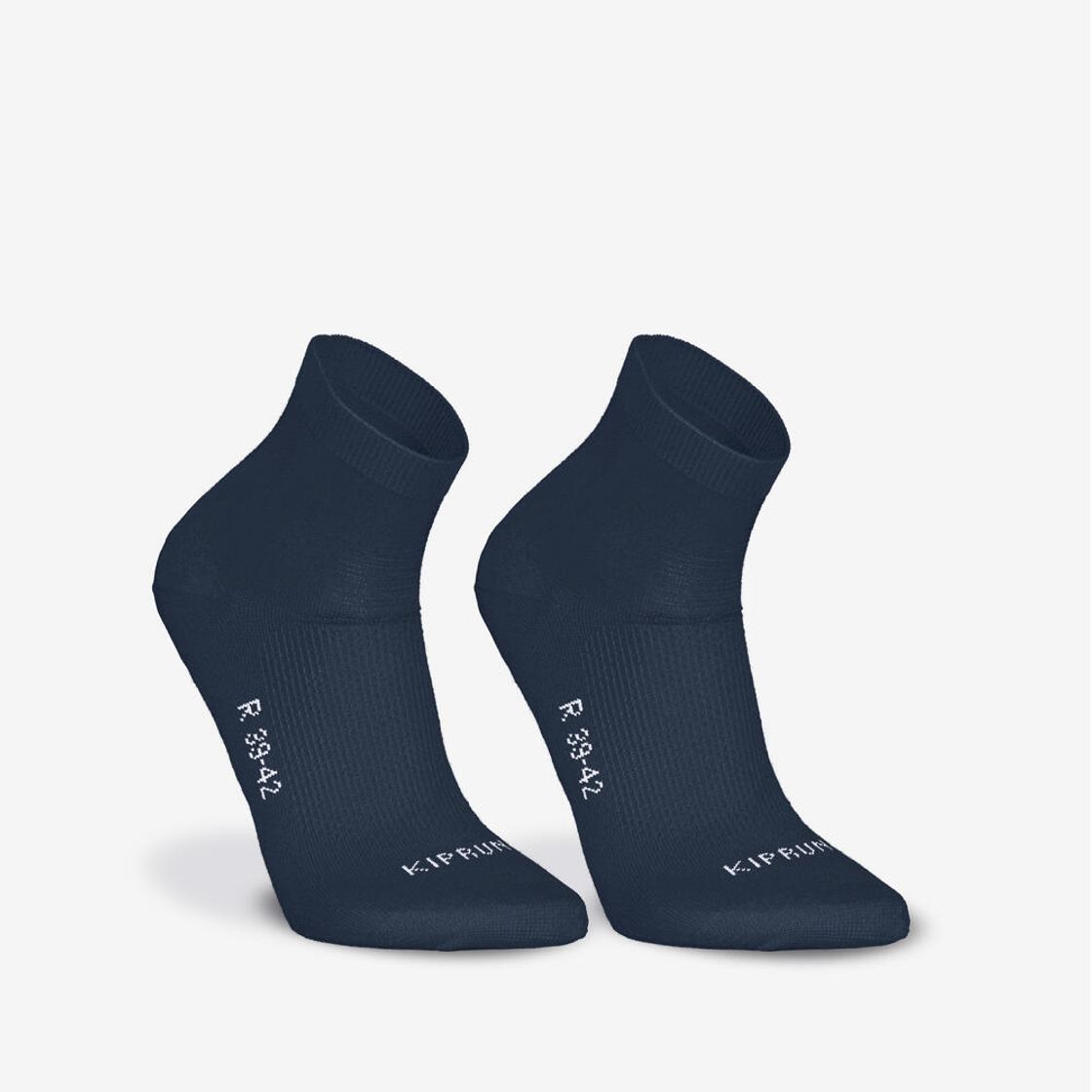 데카트론 러닝 중목 양말 2켤레 파인 런500 어비스 블루(DECATHLON Running Mid-Cut Socks 2 Pairs Fine Run 500 Abyss Blue) - 6