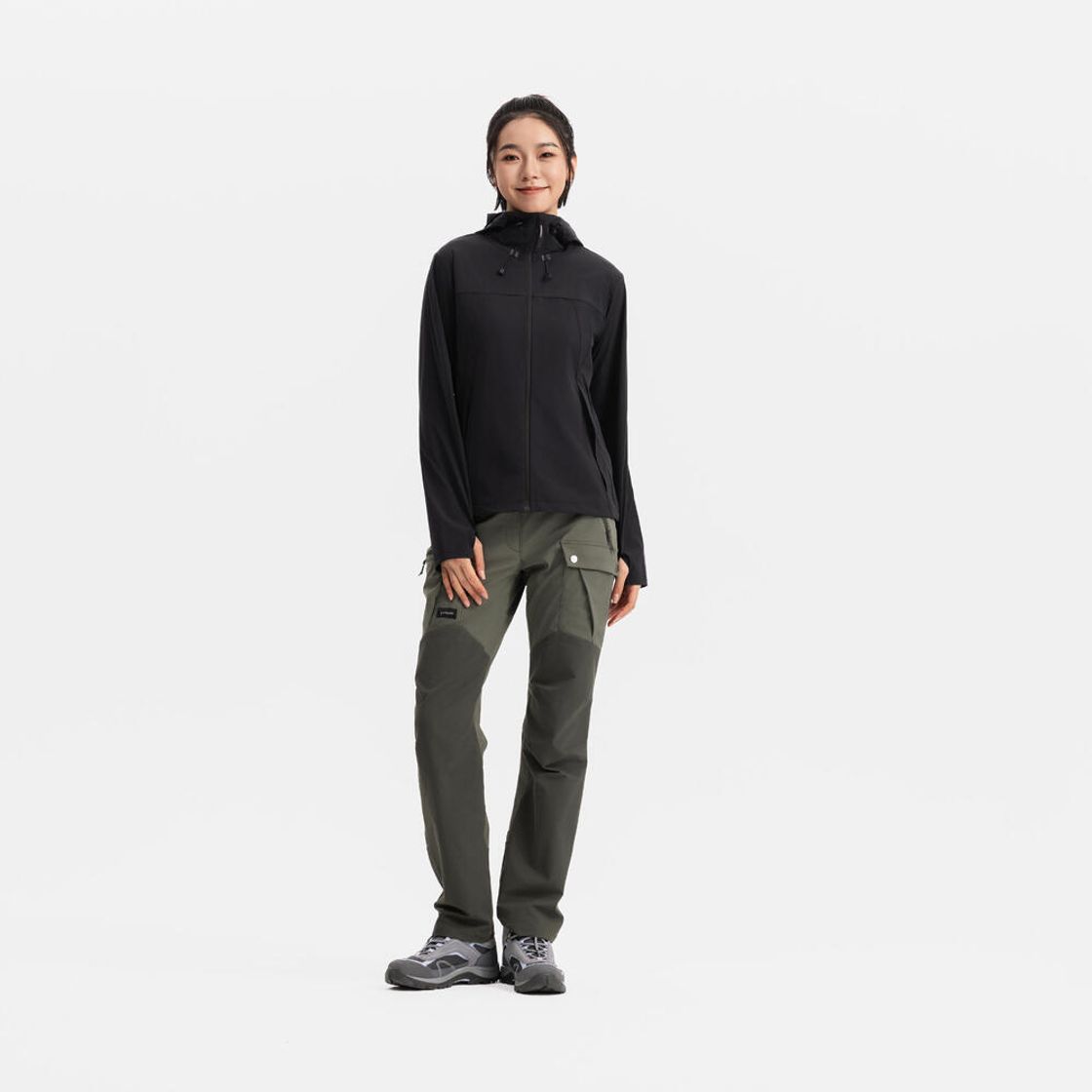 데카트론 여성 백패킹 바지 MT500 애쉬 카키 브라운(DECATHLON Women's Backpacking Pants MT500 Ash Khaki Brown) - 2