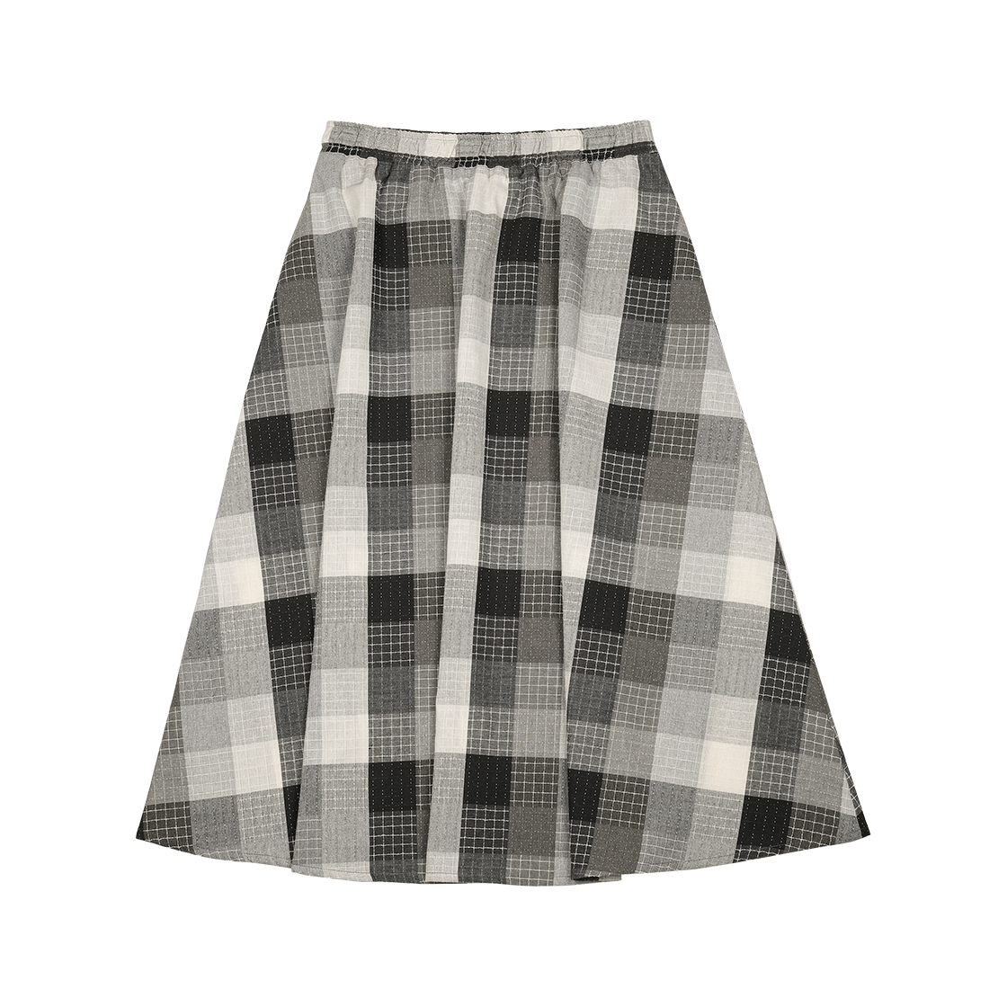 에메모가든 우먼 패치워크 스커트 블랙(mmogarden W Patchwork Skirt Black) - 1