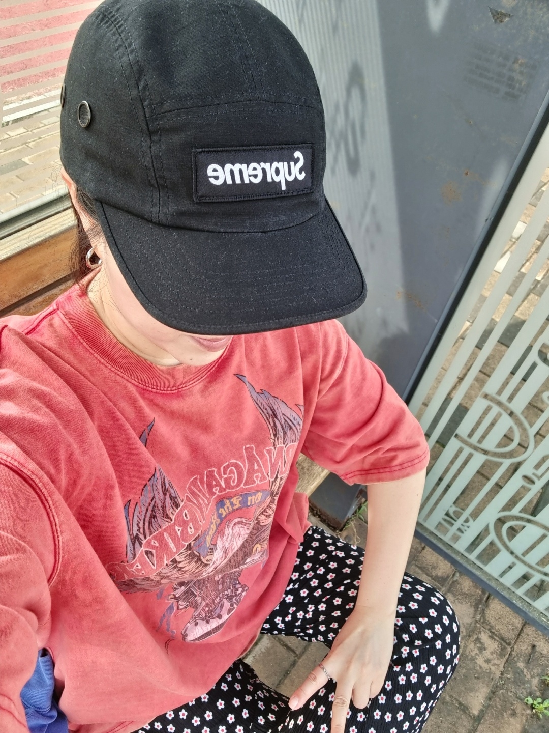 Supreme Military Camp Cap Black - 26SS 착용 스타일