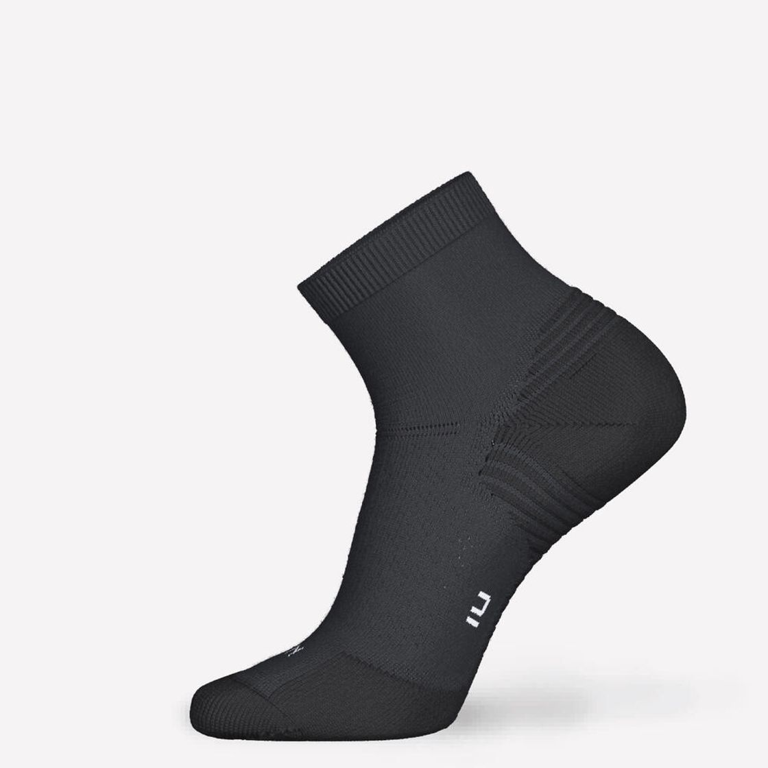 데카트론 러닝 도톰한 중목 양말 2켤레 런 500 스모크 블랙(DECATHLON Running Thick Mid-Cut Socks 2 Pairs Run 500 Smoked Black) - 7