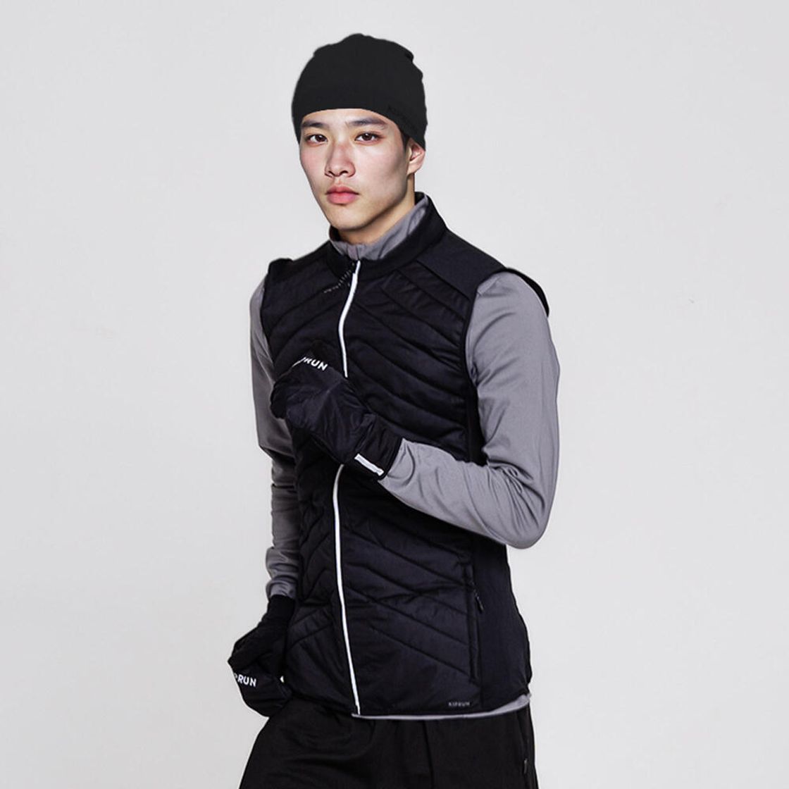 데카트론 러닝 장갑 에볼루티브 V2 스모크 블랙(DECATHLON Running Gloves Evolutive V2 Smoked Black) - 2